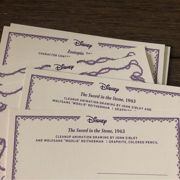 Disney Villains Postcards: Mixed Set 6 pack Aristocats, sword stone and Zootopia - Picture 8 of 8